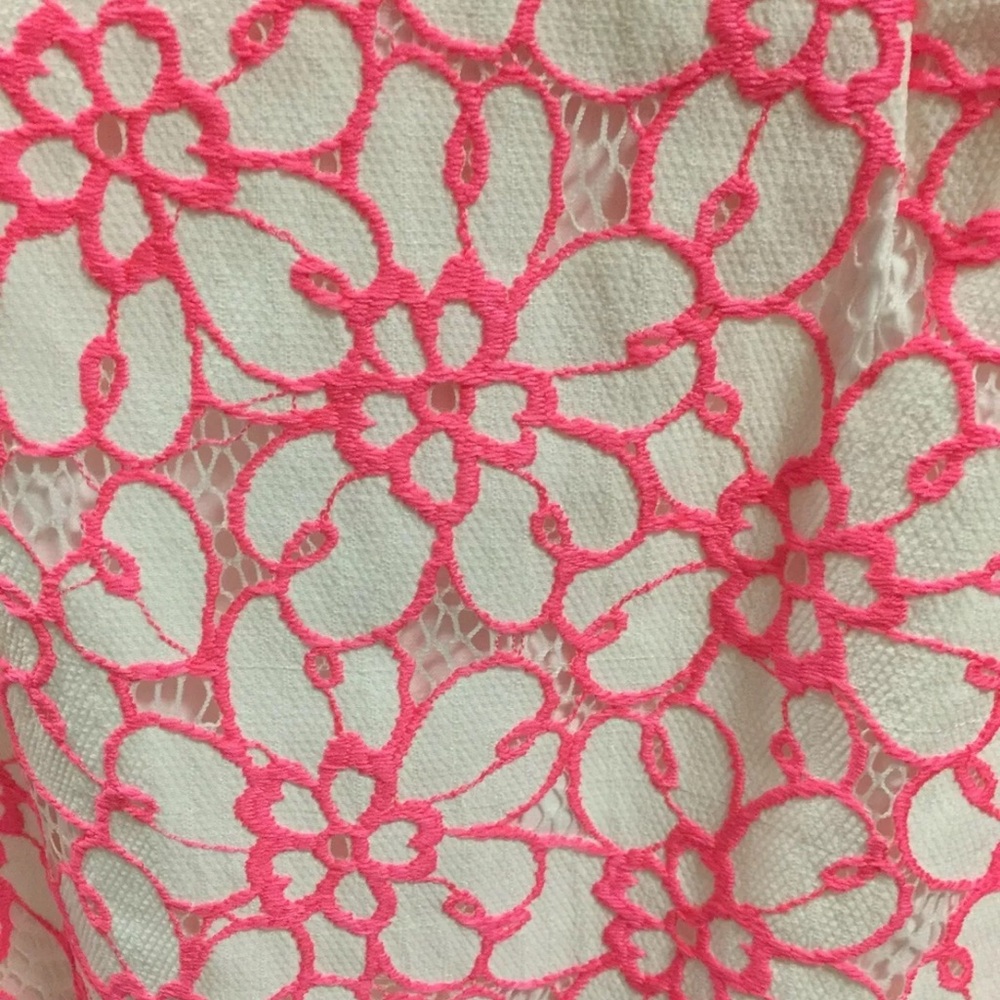 Lilly Pulitzer Hyacinth Skirt Fiesta Pink Lace Pique Midi Pencil XS S - Picture 4 of 8